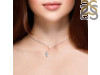Aquamarine & White Topaz Alphabet F Pendant AQM-RDA-58.