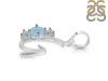 Aquamarine & White Topaz Alphabet G Pendant AQM-RDA-59.
