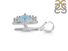 Aquamarine & White Topaz Alphabet H Pendant AQM-RDA-60.