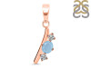 Aquamarine & White Topaz Alphabet I Pendant AQM-RDA-61.