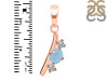 Aquamarine & White Topaz Alphabet I Pendant AQM-RDA-61.