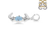 Aquamarine & White Topaz Alphabet J Pendant AQM-RDA-62.