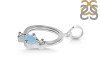 Aquamarine & White Topaz Alphabet O Pendant AQM-RDA-67.