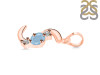 Aquamarine & White Topaz Alphabet S Pendant AQM-RDA-71.