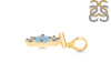 Aquamarine & White Topaz Alphabet T Pendant AQM-RDA-72.