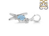 Aquamarine & White Topaz Alphabet X Pendant AQM-RDA-76.