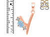 Aquamarine & White Topaz Alphabet Y Pendant AQM-RDA-77.