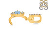 Aquamarine & White Topaz Alphabet C Pendant AQM-RDA-81.