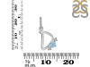 Aquamarine & White Topaz Alphabet D Pendant AQM-RDA-82.