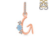 Aquamarine & White Topaz Alphabet G Pendant AQM-RDA-85.