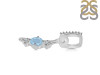 Aquamarine & White Topaz Alphabet I Pendant AQM-RDA-87.