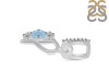 Aquamarine & White Topaz Alphabet P Pendant AQM-RDA-94.