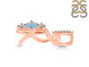 Aquamarine & White Topaz Alphabet R Pendant AQM-RDA-96.