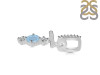 Aquamarine & White Topaz Alphabet T Pendant AQM-RDA-98.
