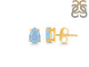 Aquamarine Stud Earring AQM-RDE-1174.