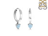 Aquamarine Heart Hoop Earring AQM-RDE-1231.