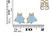 Aquamarine & White Topaz Stud Earring AQM-RDE-1260.