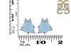 Aquamarine & White Topaz Stud Earring AQM-RDE-1260.