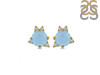 Aquamarine & White Topaz Stud Earring AQM-RDE-1260.