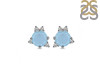 Aquamarine & White Topaz Stud Earring AQM-RDE-1260.