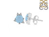 Aquamarine & White Topaz Stud Earring AQM-RDE-1260.