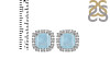Aquamarine & White Topaz Stud Earring AQM-RDE-1263.