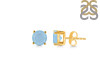 Aquamarine Stud Earring AQM-RDE-1349.