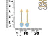 Aquamarine & White Topaz Hoop Earring AQM-RDE-1469.