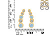 Aquamarine & White Topaz Stud Earring AQM-RDE-1472.