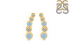 Aquamarine & White Topaz Stud Earring AQM-RDE-1472.