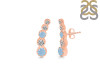 Aquamarine & White Topaz Stud Earring AQM-RDE-1472.