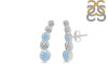 Aquamarine & White Topaz Stud Earring AQM-RDE-1472.