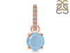 Aquamarine & White Topaz Pendant AQM-RDP-549-CZ-LOOP.