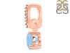 Aquamarine & White Topaz Pendant AQM-RDP-549-CZ-LOOP.