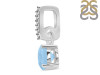 Aquamarine & White Topaz Pendant AQM-RDP-549-CZ-LOOP.