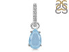 Aquamarine & White Topaz Pendant AQM-RDP-550-CZ-LOOP.