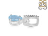Aquamarine & White Topaz Pendant AQM-RDP-550-CZ-LOOP.
