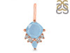 Aquamarine & White Topaz Pendant AQM-RDP-729.