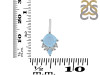 Aquamarine & White Topaz Pendant AQM-RDP-729.