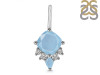 Aquamarine & White Topaz Pendant AQM-RDP-729.