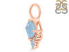 Aquamarine & White Topaz Pendant AQM-RDP-729.