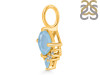 Aquamarine & White Topaz Pendant AQM-RDP-729.