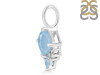 Aquamarine & White Topaz Pendant AQM-RDP-729.
