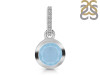 Aquamarine & White Topaz Pendant AQM-RDP-742-CZ-LOOP.