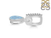 Aquamarine & White Topaz Pendant AQM-RDP-779-CZ-LOOP.