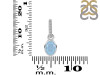 Aquamarine & White Topaz Pendant AQM-RDP-780-CZ-LOOP.
