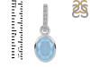 Aquamarine & White Topaz Pendant AQM-RDP-792-CZ-LOOP.
