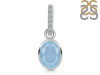 Aquamarine & White Topaz Pendant AQM-RDP-792-CZ-LOOP.
