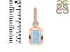 Aquamarine & White Topaz Pendant AQM-RDP-954-CZ-LOOP.