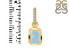 Aquamarine & White Topaz Pendant AQM-RDP-954-CZ-LOOP.